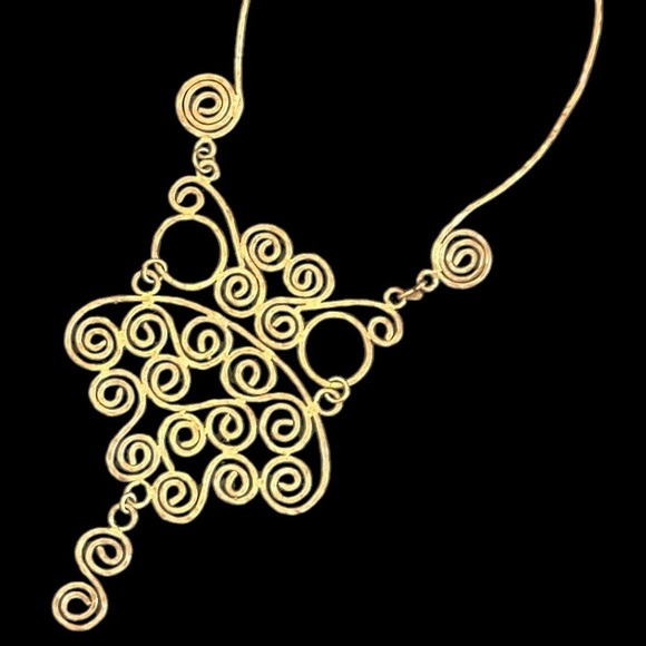 Indie Etruscan Style Large Brass Bib